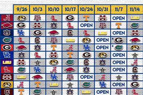 sec football schedule 2024